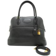 Pre-owned Leather handbags Hermès Vintage , Black , Dames