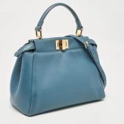 Pre-owned Leather handbags Fendi Vintage , Blue , Dames