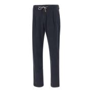 Blauwe Katoenen Jogger Broek Eleventy , Blue , Heren