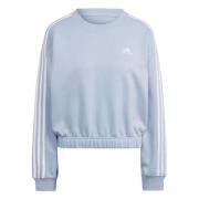 Essentials 3-Stripes Crop Hoodie Adidas , Blue , Dames