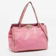 Pre-owned Leather handbags Valentino Vintage , Pink , Dames