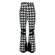 Houndstooth High Waist Flare Broek Perfect Moment , Multicolor , Dames