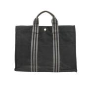 Pre-owned Canvas handbags Hermès Vintage , Black , Dames