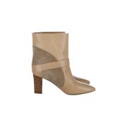 Pre-owned Leather boots Chloé Pre-owned , Beige , Dames