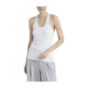 Katoenen jersey laag uitgesneden top Peserico , Gray , Dames