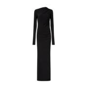 Zwarte Elegante Jurk Andamane , Black , Dames