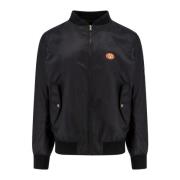 Nylon Bomberjack met VLogo-detail Valentino , Black , Heren