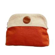 Pre-owned Canvas pouches Hermès Vintage , Orange , Dames