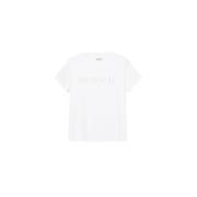 Korte Mouw T-shirt Desigual , White , Dames