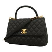 Pre-owned Leather chanel-bags Chanel Vintage , Black , Dames