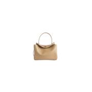 Latte Rodeo Kleine Leren Handtas Balenciaga , Beige , Dames