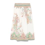 Witte Midi Rok met Print Etro , Multicolor , Dames