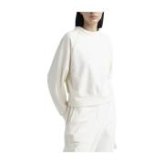 Katoenen jersey sweatshirt Peserico , Beige , Dames