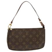 Pre-owned Canvas pouches Louis Vuitton Vintage , Brown , Dames