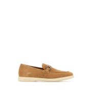 Suede Cosimo Loafers in Kameel Salvatore Ferragamo , Brown , Heren