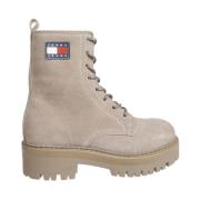 Beige Veterschoenen enkellaarsjes Tommy Jeans , Beige , Dames