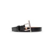 Leren riem Alexander McQueen , Black , Dames