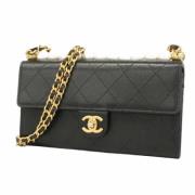 Pre-owned Leather chanel-bags Chanel Vintage , Black , Dames