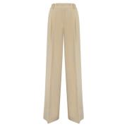 Klassieke Beige Broek Flared Fit D.Exterior , Beige , Dames