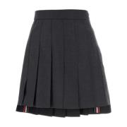 Grijze Wol Mini Rok Thom Browne , Gray , Dames