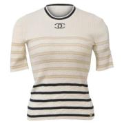 Pre-owned Cashmere tops Chanel Vintage , Beige , Dames