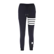 Stijlvolle donkerblauwe katoenen joggers Thom Browne , Blue , Dames