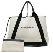 Pre-owned Canvas handbags Balenciaga Vintage , White , Dames