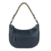 Aria Leren Hobo Tas Lancaster , Blue , Dames