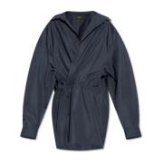 Katoenen Jurk met Draperie Balenciaga , Blue , Dames