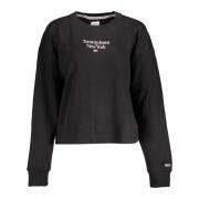 Zwarte Dames Sweatshirt Lange Mouw Geborduurd Tommy Hilfiger , Black ,...