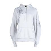 Rhinestone-versierde Grijze Hoodie Sweatshirt DES Phemmes , Gray , Dam...