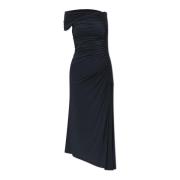 Jurk met drapering Alaïa , Blue , Dames