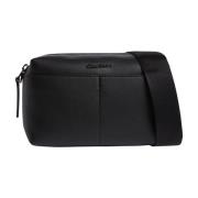 Essentiële Zwarte Crossbody Cameratas Calvin Klein , Black , Heren