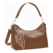 Bruine Handtas Rits Sluiting Desigual , Brown , Dames