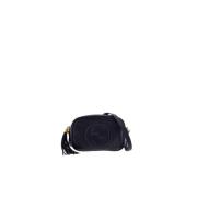 Compacte schoudertas met kwastdetail Gucci , Black , Dames