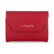 Gladde Flap Portemonnee met Drukknoopsluiting Lancaster , Red , Unisex