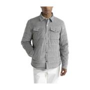 Ganzendons en corduroy overhemd Peserico , Gray , Heren