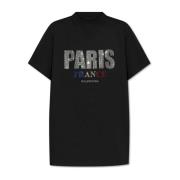 T-shirt met logo Balenciaga , Black , Dames