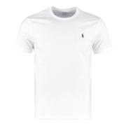 Geborduurd Katoenen T-shirt Slim Fit Polo Ralph Lauren , White , Dames