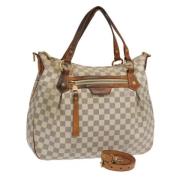 Pre-owned Canvas totes Louis Vuitton Vintage , White , Dames