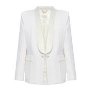 Blazer met wollen afwerking Victoria Beckham , White , Dames