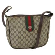 Pre-owned Canvas shoulder-bags Gucci Vintage , Beige , Dames