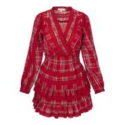 Geruite Lange Mouw Minijurk Loveshackfancy , Red , Dames