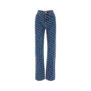 Stijlvolle bedrukte denim jeans Alexander Wang , Blue , Dames