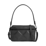 Zwarte Diamond Quilt Crossbody Cameratas Calvin Klein , Black , Dames