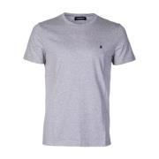 Logo Front Crew Neck T-shirt Dondup , Gray , Heren