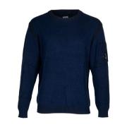 Heren trui, ronde hals, regular fit C.p. Company , Blue , Heren