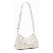 Stijlvolle witte handtas met ritssluiting Desigual , White , Dames