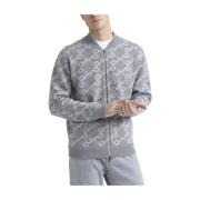 Wollen en kasjmier bomber sweatshirt Peserico , Gray , Heren