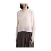 Alpaca en lurex ronde hals trui Peserico , Pink , Dames